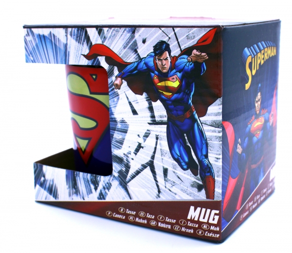 DC Universe Superman Tasse aus Steingut mit geprägtem "Superman Logo" von United Labels